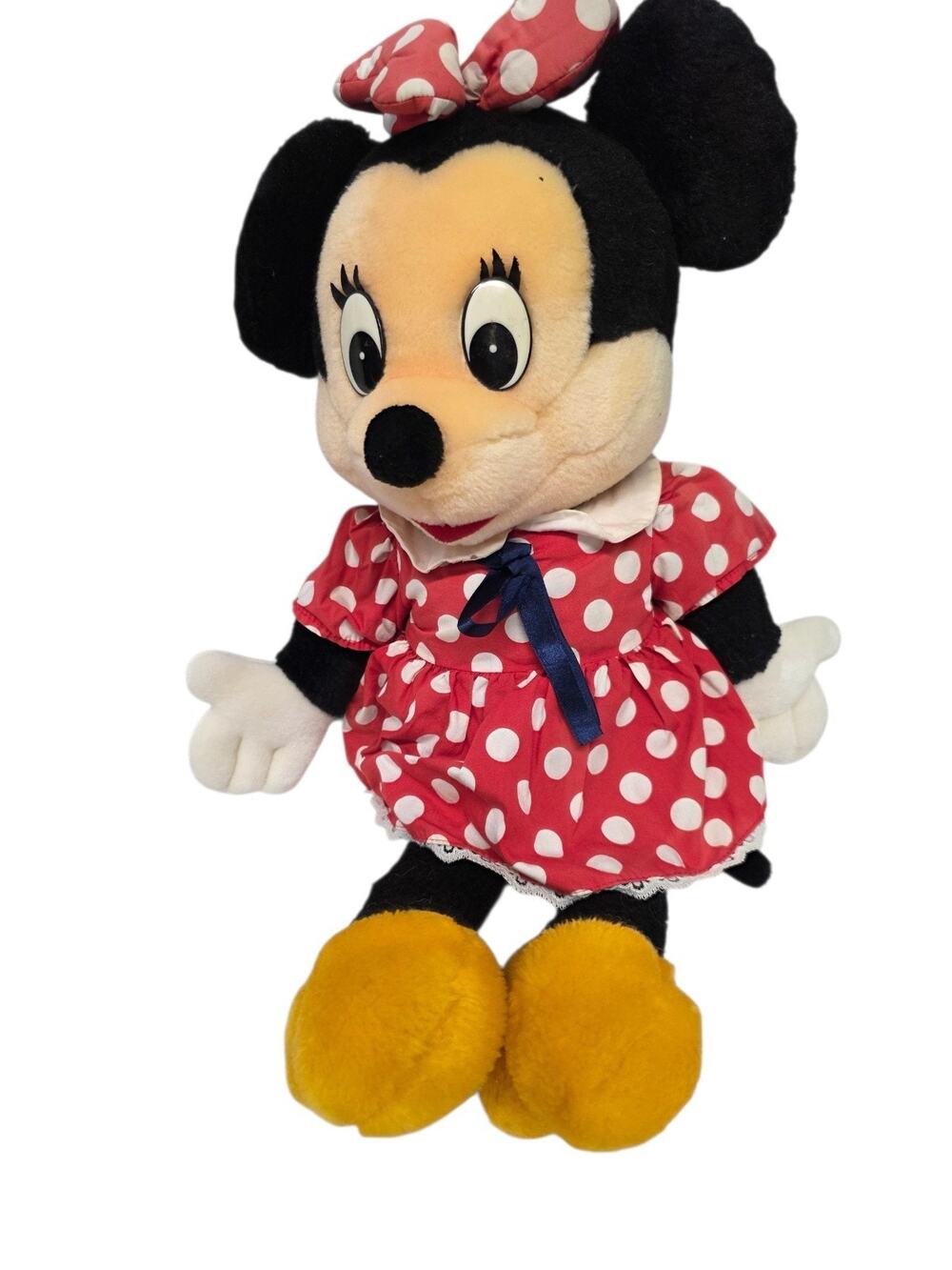 Vintage Disney World Minnie Mouse Plush Stuffed Animal 22” Japan Made